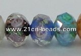 CLG24 13.5 inches 9*12mm faceted rondelle handmade lampwork beads