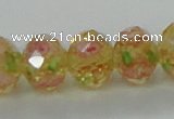 CLG26 15 inches 8*10mm faceted rondelle handmade lampwork beads