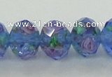 CLG27 15 inches 8*10mm faceted rondelle handmade lampwork beads