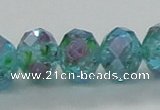 CLG28 15 inches 8*10mm faceted rondelle handmade lampwork beads