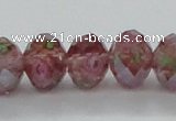 CLG29 15 inches 8*10mm faceted rondelle handmade lampwork beads