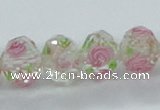 CLG31 15 inches 8*10mm faceted rondelle handmade lampwork beads