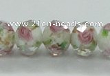 CLG33 15 inches 8*10mm faceted rondelle handmade lampwork beads