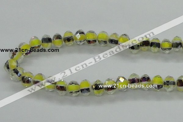 CLG36 14 inches 8*10mm faceted rondelle handmade lampwork beads