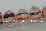 CLG37 14 inches 8*10mm faceted rondelle handmade lampwork beads