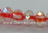 CLG40 14 inches 8*10mm faceted rondelle handmade lampwork beads