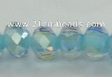 CLG42 14 inches 8*10mm faceted rondelle handmade lampwork beads