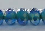 CLG45 13 inches 9*12mm faceted rondelle handmade lampwork beads