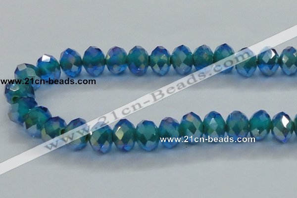 CLG45 13 inches 9*12mm faceted rondelle handmade lampwork beads