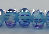 CLG46 13 inches 9*12mm faceted rondelle handmade lampwork beads