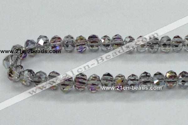 CLG49 13 inches 9*12mm faceted rondelle handmade lampwork beads