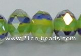 CLG50 13 inches 9*12mm faceted rondelle handmade lampwork beads