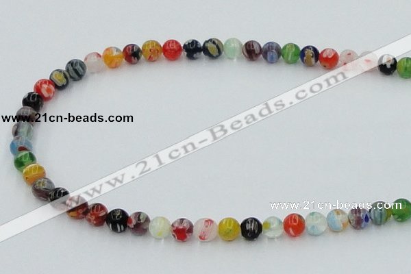 CLG500 16 inches 6mm round lampwork glass beads wholesale