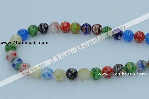 CLG502 16 inches 10mm round lampwork glass beads wholesale