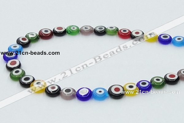 CLG507 16 inches 10mm flat round lampwork glass beads wholesale