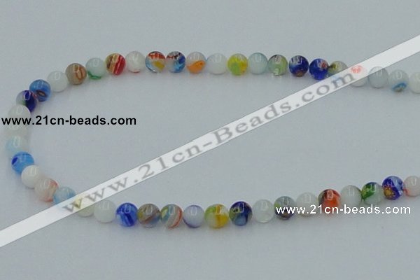 CLG508 16 inches 6mm round lampwork glass beads wholesale