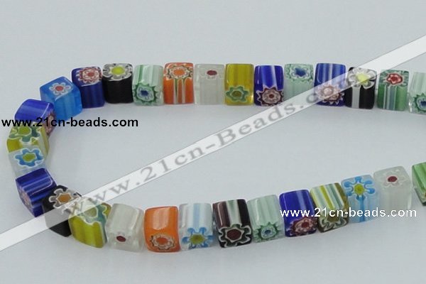 CLG512 16 inches 10*10mm cube lampwork glass beads wholesale