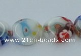 CLG516 16 inches 12mm flat round lampwork glass beads wholesale