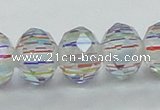 CLG52 13 inches 9*12mm faceted rondelle handmade lampwork beads