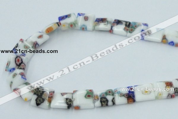 CLG522 16 inches 12*12mm square lampwork glass beads wholesale