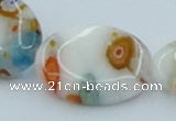 CLG526 16 inches 13*18mm oval lampwork glass beads wholesale