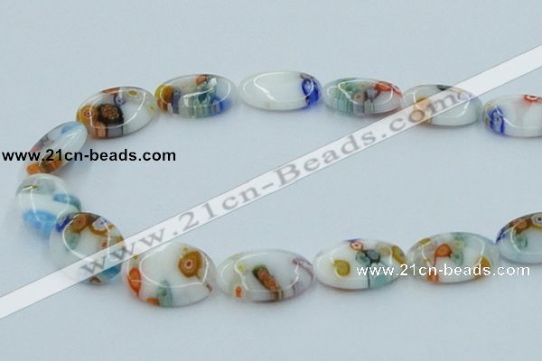 CLG526 16 inches 13*18mm oval lampwork glass beads wholesale