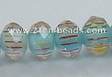 CLG53 13 inches 9*12mm faceted rondelle handmade lampwork beads