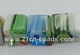 CLG532 16 inches 8*8mm cube lampwork glass beads wholesale