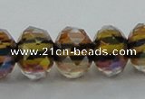 CLG54 13 inches 9*12mm faceted rondelle handmade lampwork beads