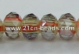 CLG56 13 inches 9*12mm faceted rondelle handmade lampwork beads