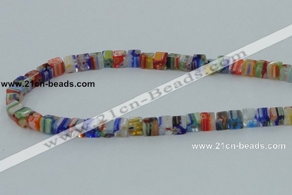 CLG562 16 inches 6*6mm cube lampwork glass beads wholesale