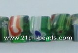 CLG563 16 inches 8*8mm cube lampwork glass beads wholesale