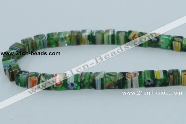 CLG563 16 inches 8*8mm cube lampwork glass beads wholesale