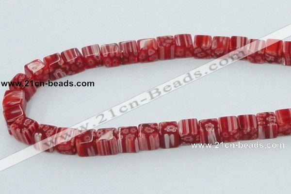 CLG564 16 inches 8*8mm cube lampwork glass beads wholesale