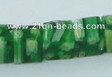 CLG565 16 inches 8*8mm cube lampwork glass beads wholesale