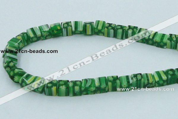 CLG565 16 inches 8*8mm cube lampwork glass beads wholesale