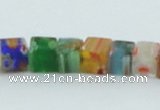 CLG566 16 inches 6*6mm cube lampwork glass beads wholesale