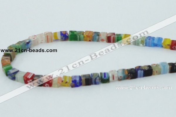 CLG566 16 inches 6*6mm cube lampwork glass beads wholesale