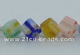 CLG568 16 inches 6*6mm cube lampwork glass beads wholesale