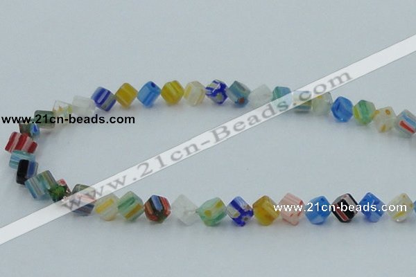 CLG568 16 inches 6*6mm cube lampwork glass beads wholesale