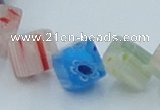 CLG569 16 inches 8*8mm cube lampwork glass beads wholesale