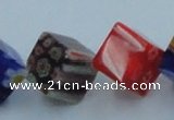 CLG570 16 inches 10*10mm cube lampwork glass beads wholesale