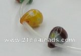 CLG573 16 inches 8*10mm teardrop lampwork glass beads wholesale