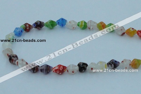 CLG577 16 inches 8*10mm rice lampwork glass beads wholesale