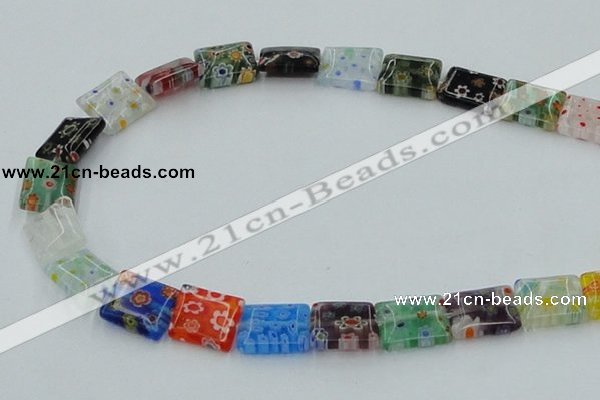 CLG585 16 inches 10*12mm rectangle lampwork glass beads wholesale