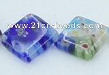 CLG586 16 inches 14*14mm diamond lampwork glass beads wholesale