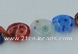 CLG587 16 inches 10mm flat round lampwork glass beads wholesale