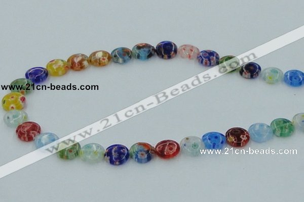 CLG587 16 inches 10mm flat round lampwork glass beads wholesale