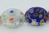 CLG588 16 inches 16mm flat round lampwork glass beads wholesale