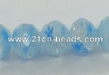 CLG59 15 inches 8*10mm faceted rondelle handmade lampwork beads